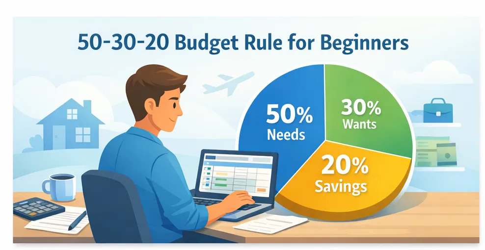 50 30 20 budget rule visual breakdown for beginners
