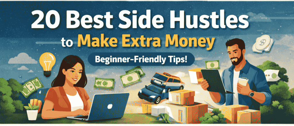 Best side hustles for beginners including online and offline low cost side hustles